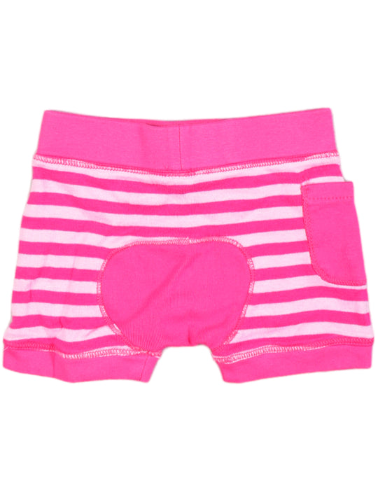 A Pink Shorts from Le Petit Society in size 6-12M for girl. (Back View)