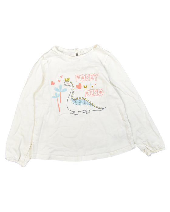 A White Crewneck Sweatshirts from PONEY in size 4T for girl. (Front View)
