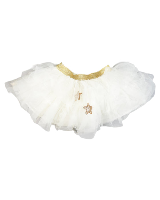 A White Tulle Skirts from Le Petit Society in size 2T for girl. (Front View)