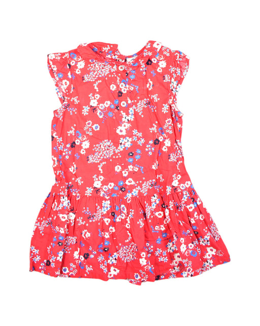 A Red Sleeveless Dresses from Petit Bateau in size 12-18M for girl. (Front View)