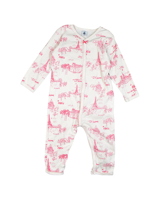 A White Jumpsuits from Petit Bateau in size 2T for girl. (Front View)