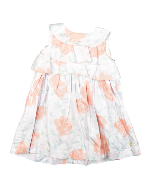 A White Sleeveless Dresses from Petit Bateau in size 2T for girl. (Front View)