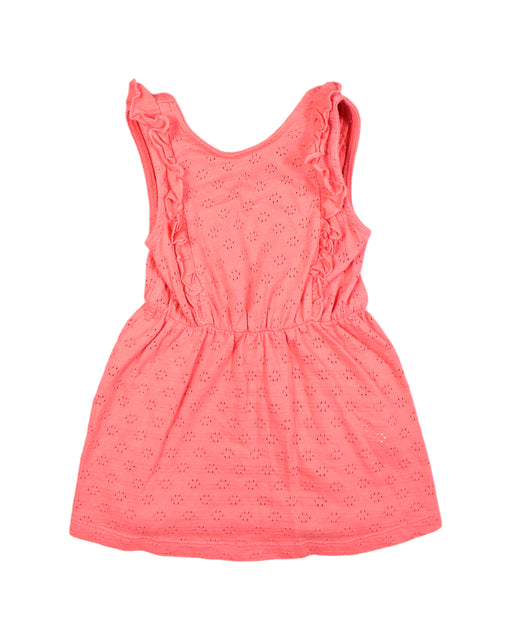 A Pink Sleeveless Dresses from Cyrillus in size 3T for girl. (Front View)