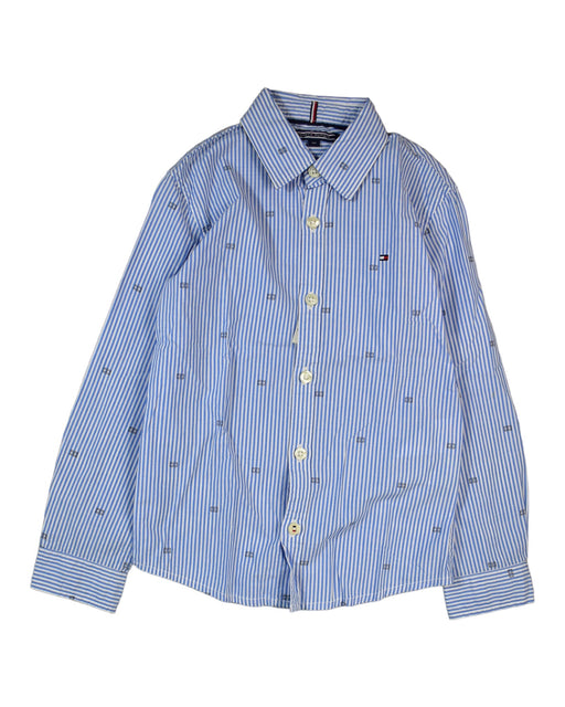 A Blue Long Sleeve Shirts from Tommy Hilfiger in size 7Y for boy. (Front View)
