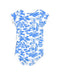 A Blue Bodysuits from Petit Bateau in size 6-12M for girl. (Back View)