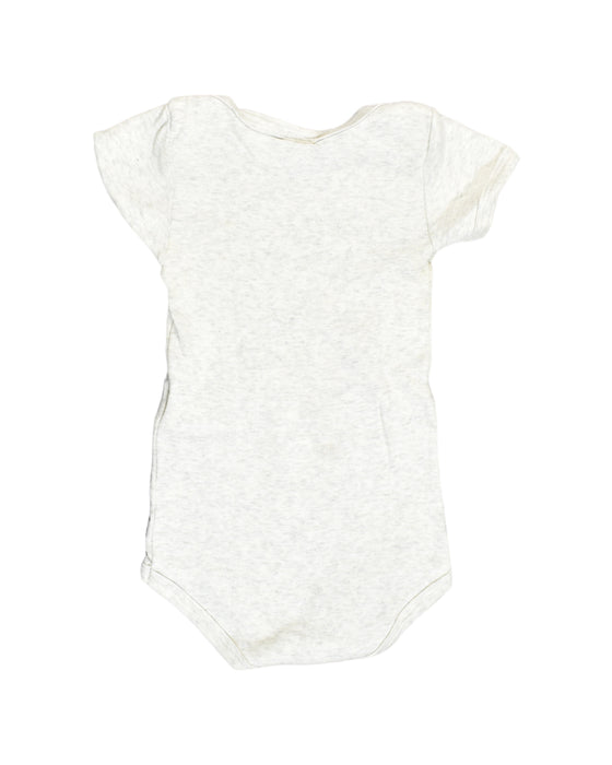 A White Bodysuits from Petit Bateau in size 6-12M for girl. (Back View)