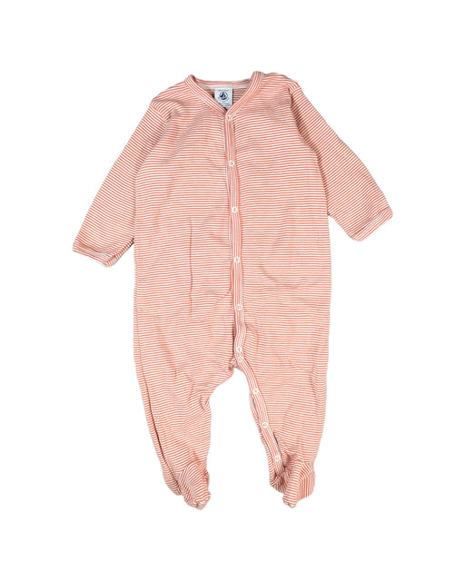A Orange Onesies from Petit Bateau in size 6-12M for girl. (Front View)