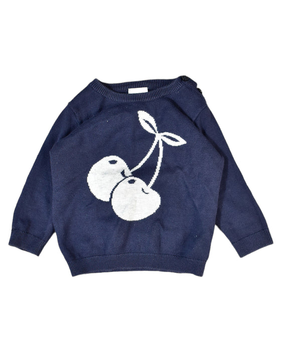 A Blue Sweatshirts from Seed in size 6-12M for boy. (Front View)