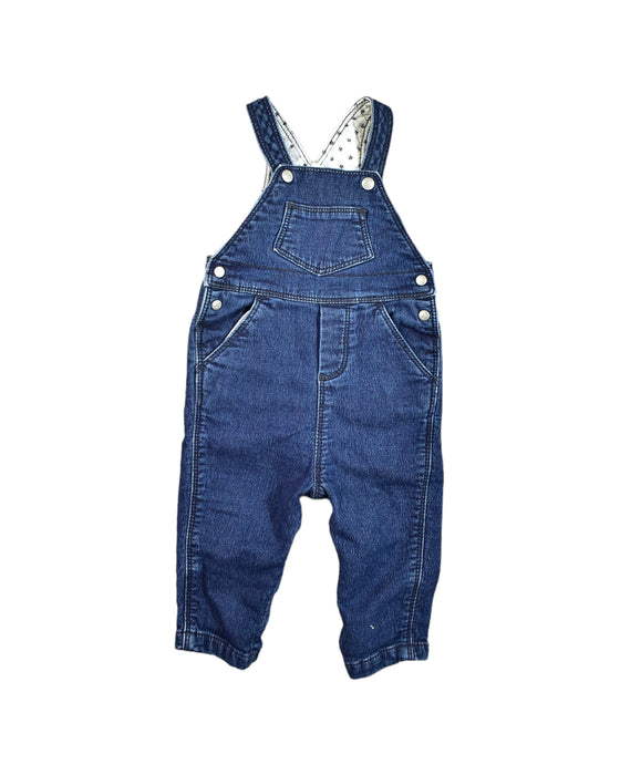 A Blue Long Overalls from Petit Bateau in size 3-6M for boy. (Front View)