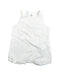 A White Rompers from Petit Bateau in size 6-12M for girl. (Front View)