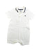 A White Rompers from Petit Bateau in size 6-12M for boy. (Front View)