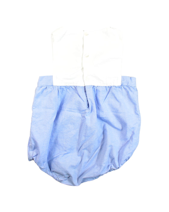 A Blue Sleeveless Bodysuits from Jacadi in size 6-12M for girl. (Back View)