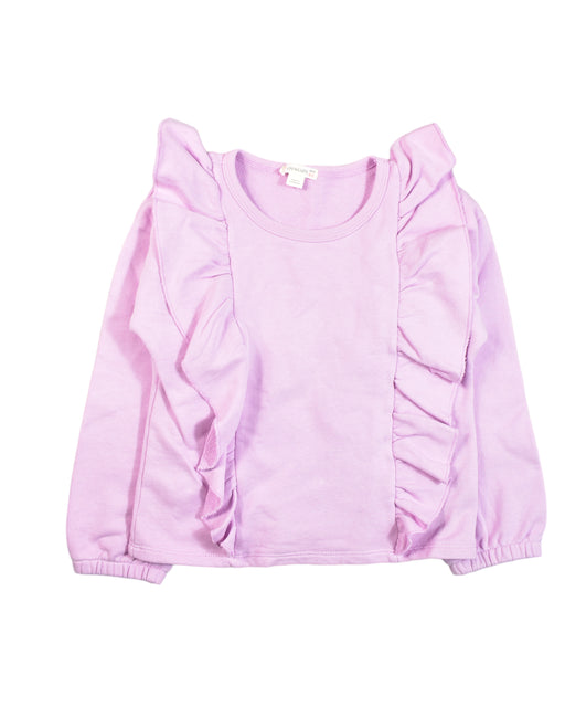 A Pink Long Sleeve Tops from Crewcuts in size 5T for girl. (Front View)