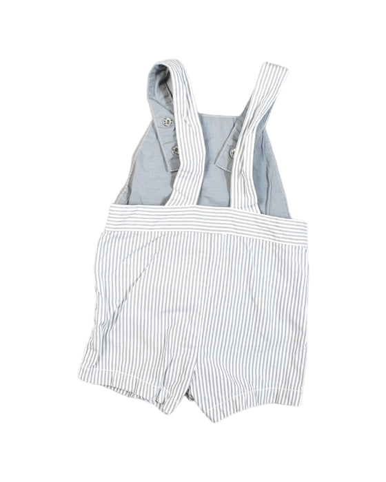 A White Overall Shorts from Jacadi in size 3-6M for boy. (Back View)