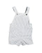 A White Overall Shorts from Jacadi in size 3-6M for boy. (Front View)