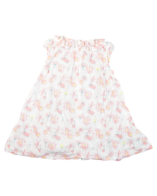 A White Sleeveless Dresses from Petit Bateau in size 3T for girl. (Front View)