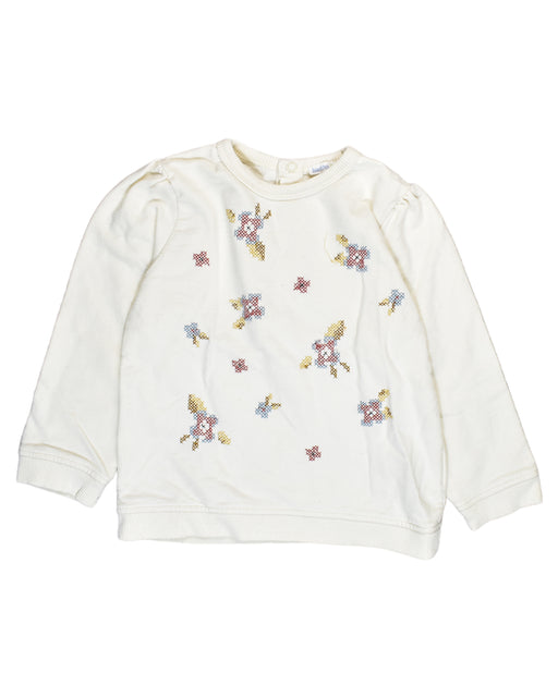 A Ivory Sweatshirts from Bout'Chou in size 3T for girl. (Front View)