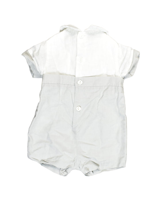 A White Rompers from Patachou in size 0-3M for girl. (Back View)