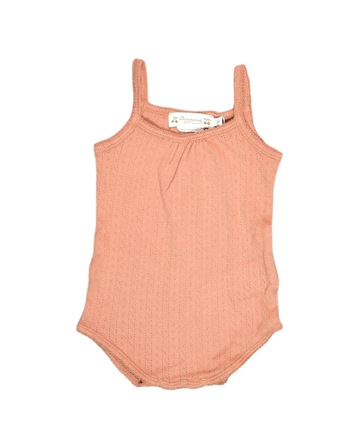 A Orange Bodysuits from Bonpoint in size 0-3M for girl. (Front View)