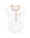 A White Bodysuits from Chateau de Sable in size 3-6M for girl. (Front View)