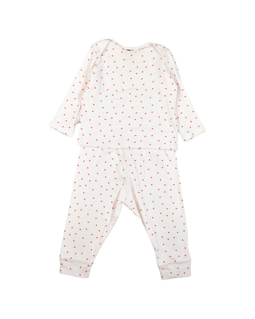 A White Pyjama Sets from Bonpoint in size 6-12M for girl. (Front View)
