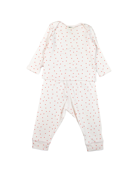 A White Pyjama Sets from Bonpoint in size 6-12M for girl. (Front View)