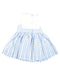 A Blue Sleeveless Dresses from Tartine et Chocolat in size 0-3M for girl. (Back View)