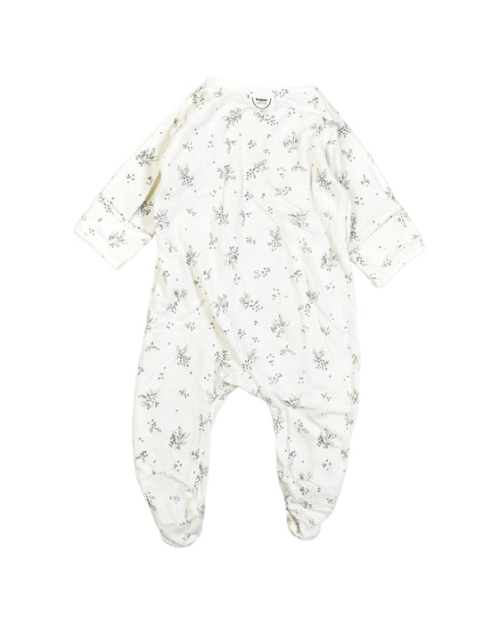 A White Onesies from Bonjour Little in size Newborn for boy. (Back View)