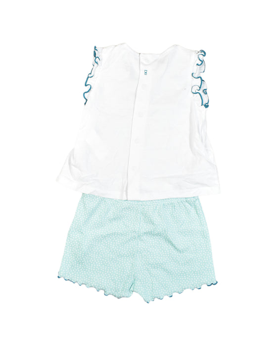 A White Shorts Sets from Okaïdi in size 3-6M for girl. (Back View)