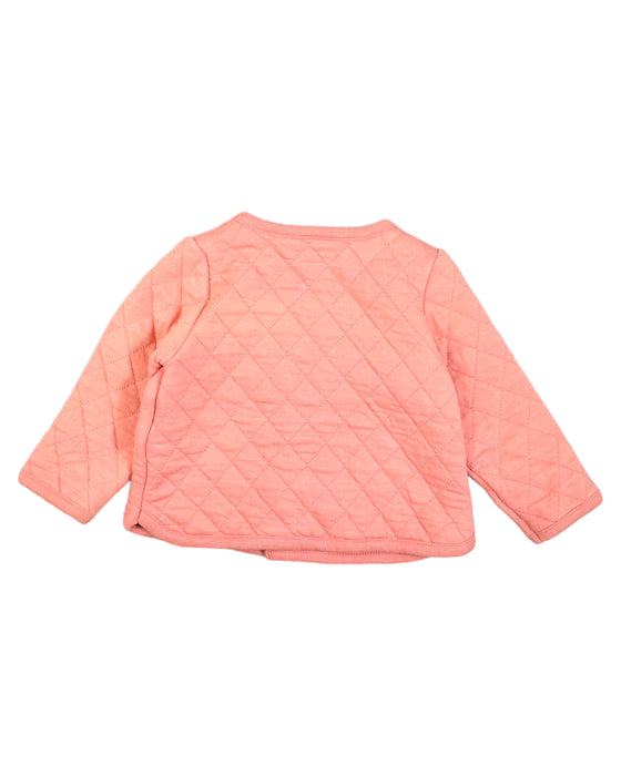 A Pink Cardigans from Petit Bateau in size 6-12M for girl. (Back View)