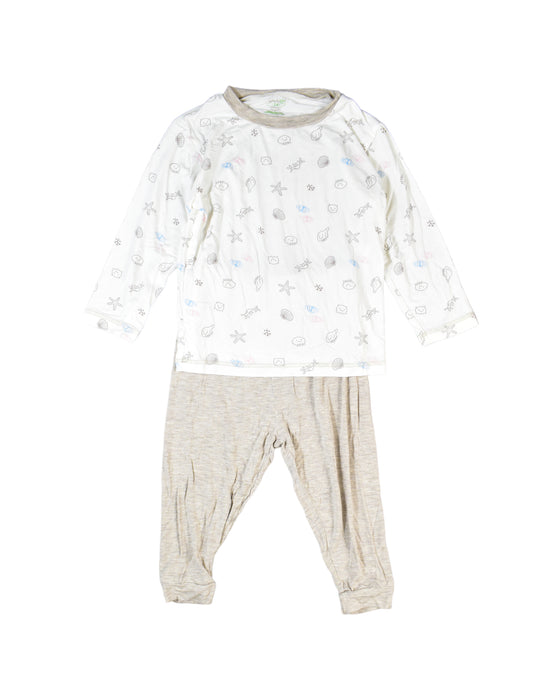 A White Pyjama Sets from Simply Life in size 6-12M for boy. (Front View)
