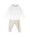 A White Pyjama Sets from Simply Life in size 6-12M for boy. (Front View)