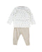 A White Pyjama Sets from Simply Life in size 6-12M for boy. (Back View)