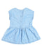 A Blue Sleeveless Dresses from Gingersnaps in size 12-18M for girl. (Back View)
