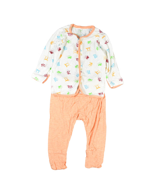 A White Pyjama Sets from Simply Life in size 6-12M for girl. (Front View)