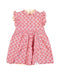 A Red Short Sleeve Dresses from Maison Q in size 6-12M for girl. (Back View)