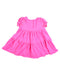 A Pink Short Sleeve Dresses from Seed in size 6-12M for girl. (Back View)
