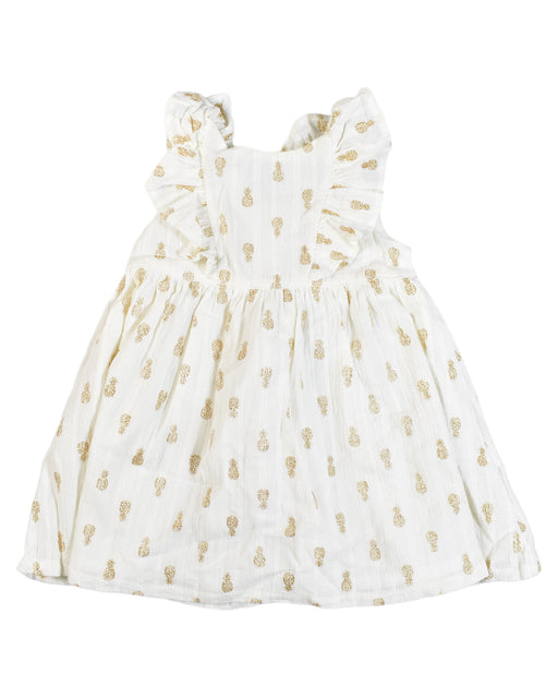 A White Sleeveless Dresses from Du Pareil au même in size 12-18M for girl. (Front View)