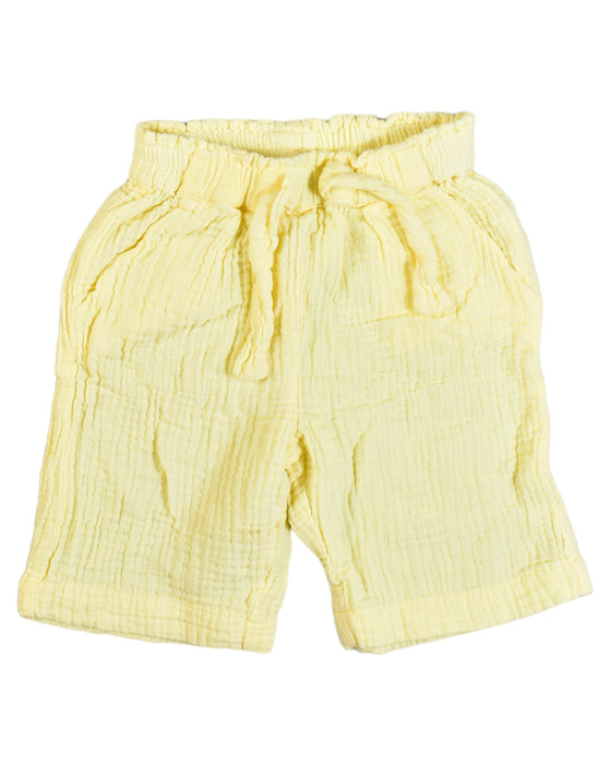A Yellow Shorts from Seed in size 6-12M for girl. (Front View)