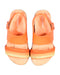A Orange Sandals from Mini Melissa in size 6T for girl. (Back View)