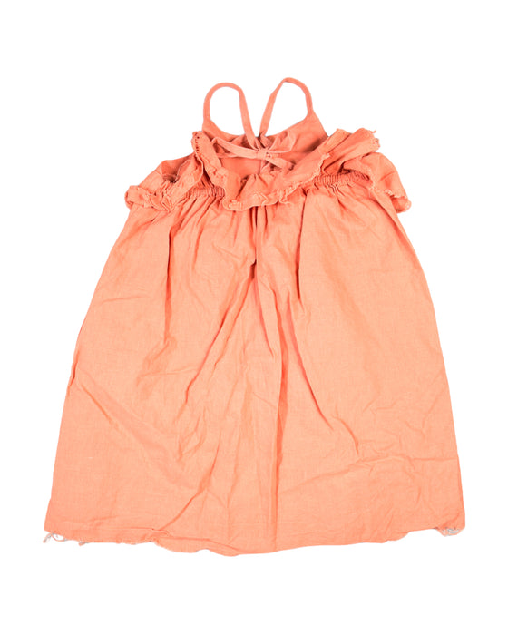A Orange Sleeveless Dresses from Monbebe in size L for girl. (Back View)
