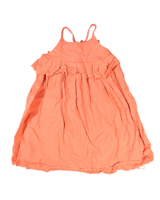 A Orange Sleeveless Dresses from Monbebe in size L for girl. (Front View)
