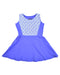A Blue Sleeveless Dresses from Le Petit Society in size 3T for girl. (Front View)