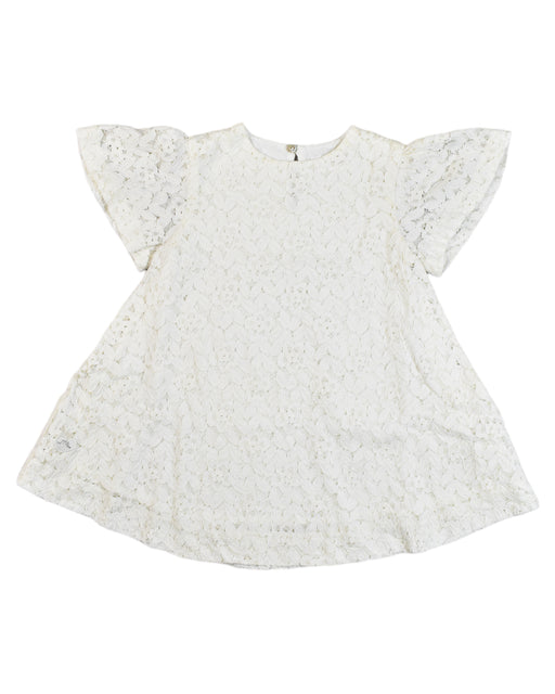 A White Short Sleeve Dresses from Chateau de Sable in size 12-18M for girl. (Front View)