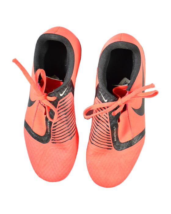 A Orange Cleats/Soccer Shoes from Nike in size 12Y for boy. (Back View)