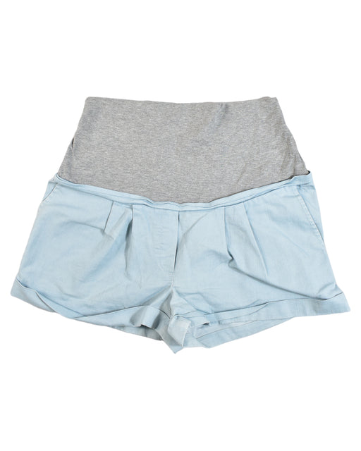 A Blue Shorts from Seraphine in size M for maternity. (Front View)