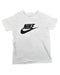 A White T Shirts from Nike in size 12Y for boy. (Front View)