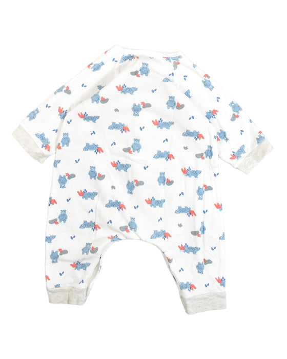 A White Jumpsuits from Petit Bateau in size 3-6M for boy. (Back View)