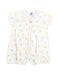 A Ivory Rompers from Petit Bateau in size 6-12M for girl. (Front View)