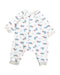 A White Jumpsuits from Petit Bateau in size 3-6M for boy. (Front View)